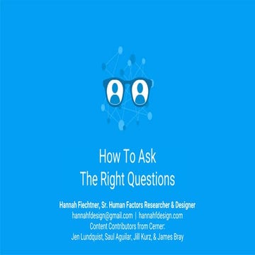 How To Ask The Right Questions