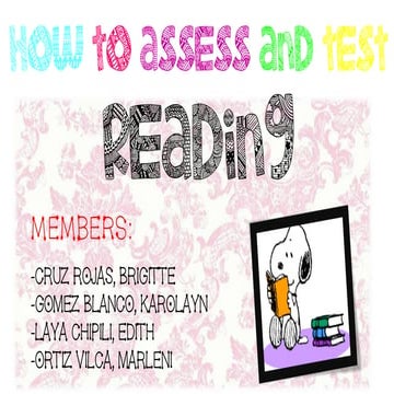 How to assess and test reading