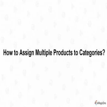 How to assign multiple products to categories