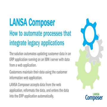 How to automate processes that integrate legacy applications using LANSA Comp...