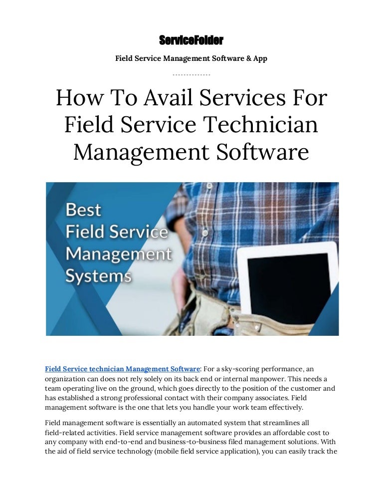 How To Avail Services For Field Service Technician Management Software