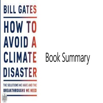 How To Avoid A Climate Disaster : Book Summary