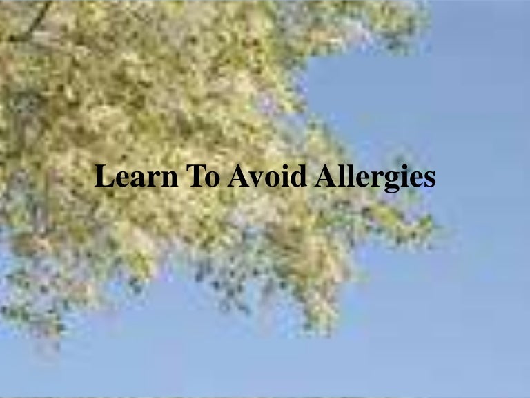 How to avoid allergies