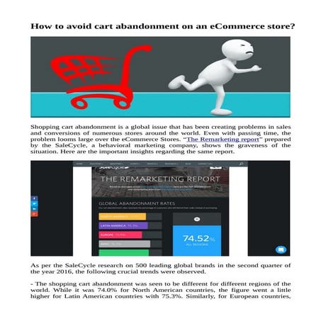 How to avoid Cart Abandonment on an eCommerce store?