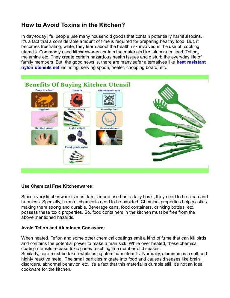 How to avoid toxins in the kitchen