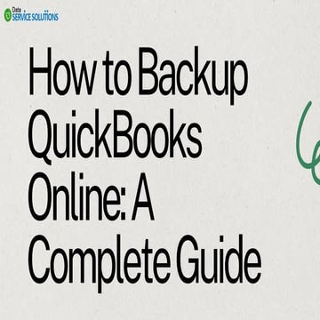 How to Backup QuickBooks Online A Complete Guide