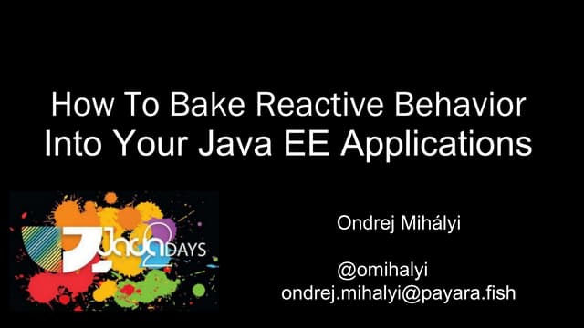 How to bake reactive behavior into your Java EE applications