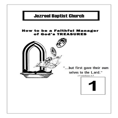 How to be a faithful manager of god's treasure lesson1 | DOC