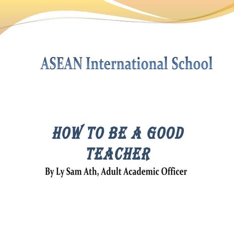 How to be a good teacher & activities to promote speaking