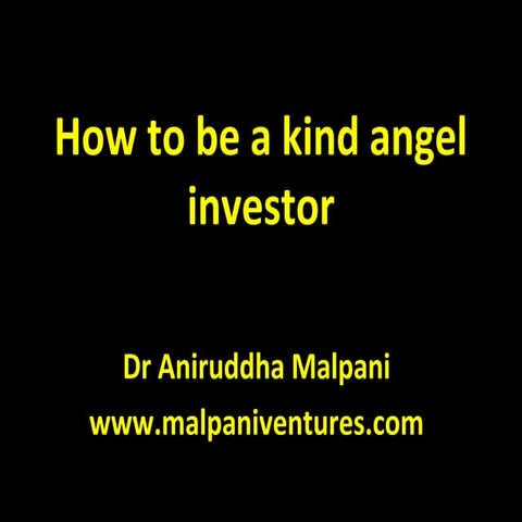 How to be a kind angel investor  