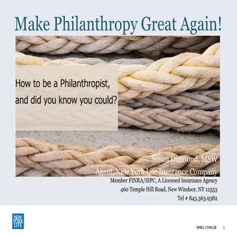 How to be a philanthropist, and did you know you could?