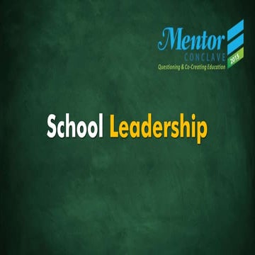 How to be a school leader