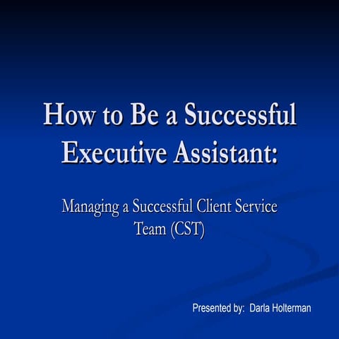 How To Be A Successful Executive Assistant
