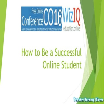 How to be a successful online student