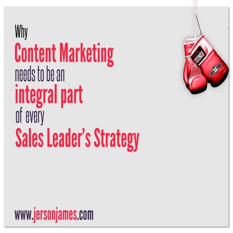 Why Content Marketing Needs to be an Integral Part of Every Sales Leader's St...