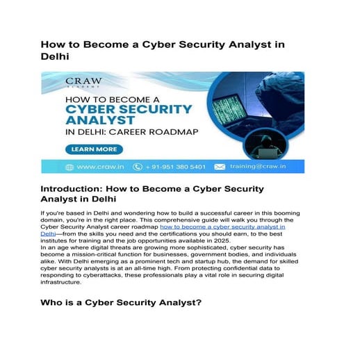 How to Become a Cyber Security Analyst in Delhi_ Career Roadmap.pdf