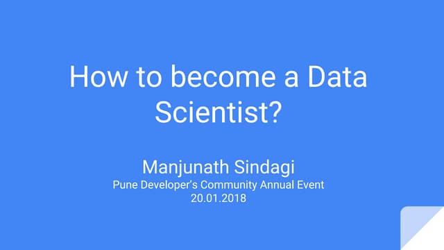 How to become a data scientist 