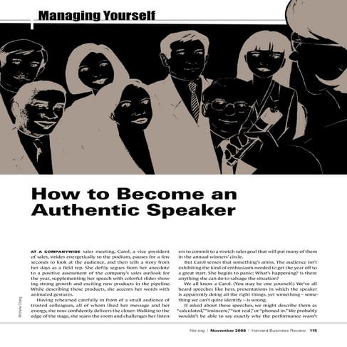 How to become an authentic speaker