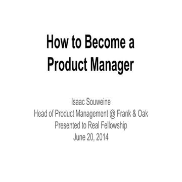 How to become a product manager