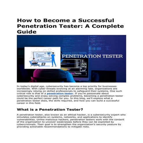 How to Become a Successful Penetration Tester_ A Complete Guide.docx