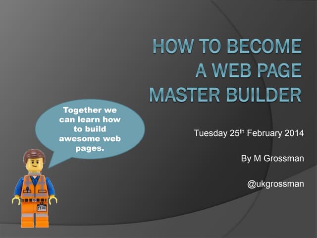 How To Become A Web Page Master Builder