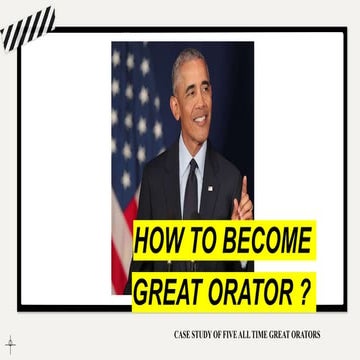 How to become great orator?