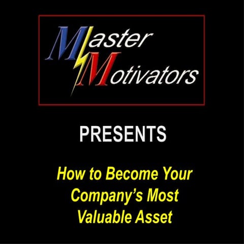 Christopher Rausch | Master Motivators | Presentation - Becoming Your Company...