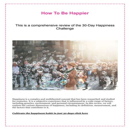 How To Be Happier | PDF