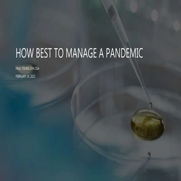 How best to Managed a Pandemic| February 14, 2021