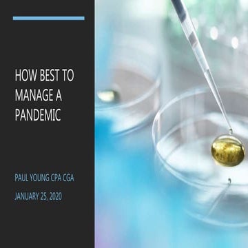 How best to Manage a Pandemic| January 25, 2021