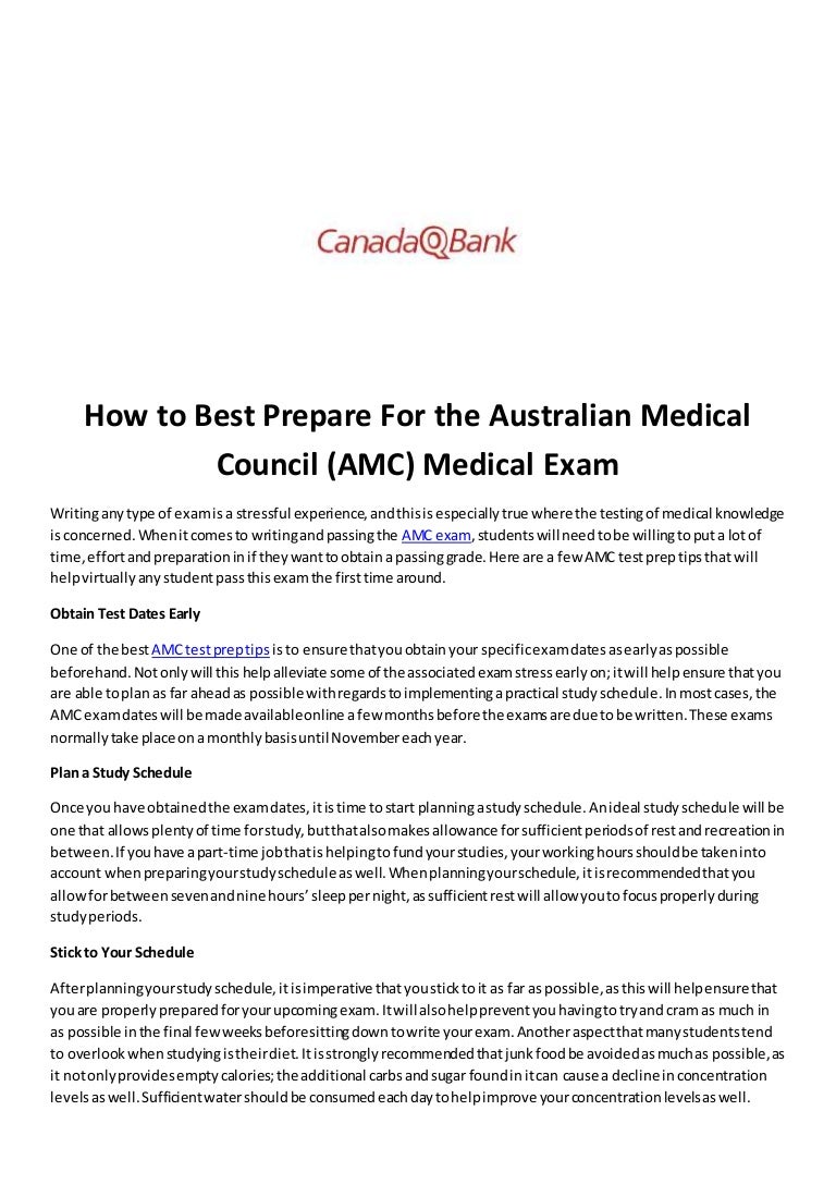 How to best prepare for the australian medical council (amc) medical