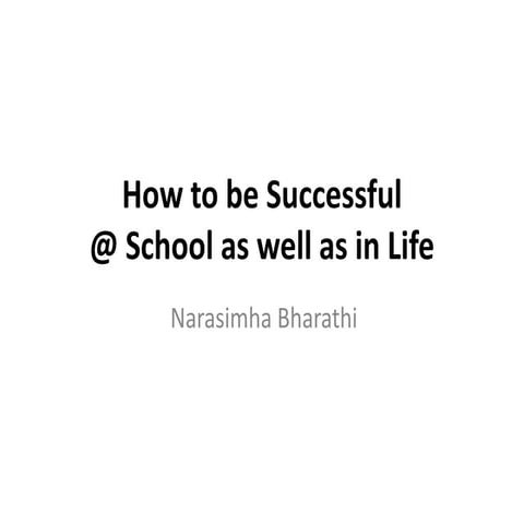 How to be successful at school and life.ppt