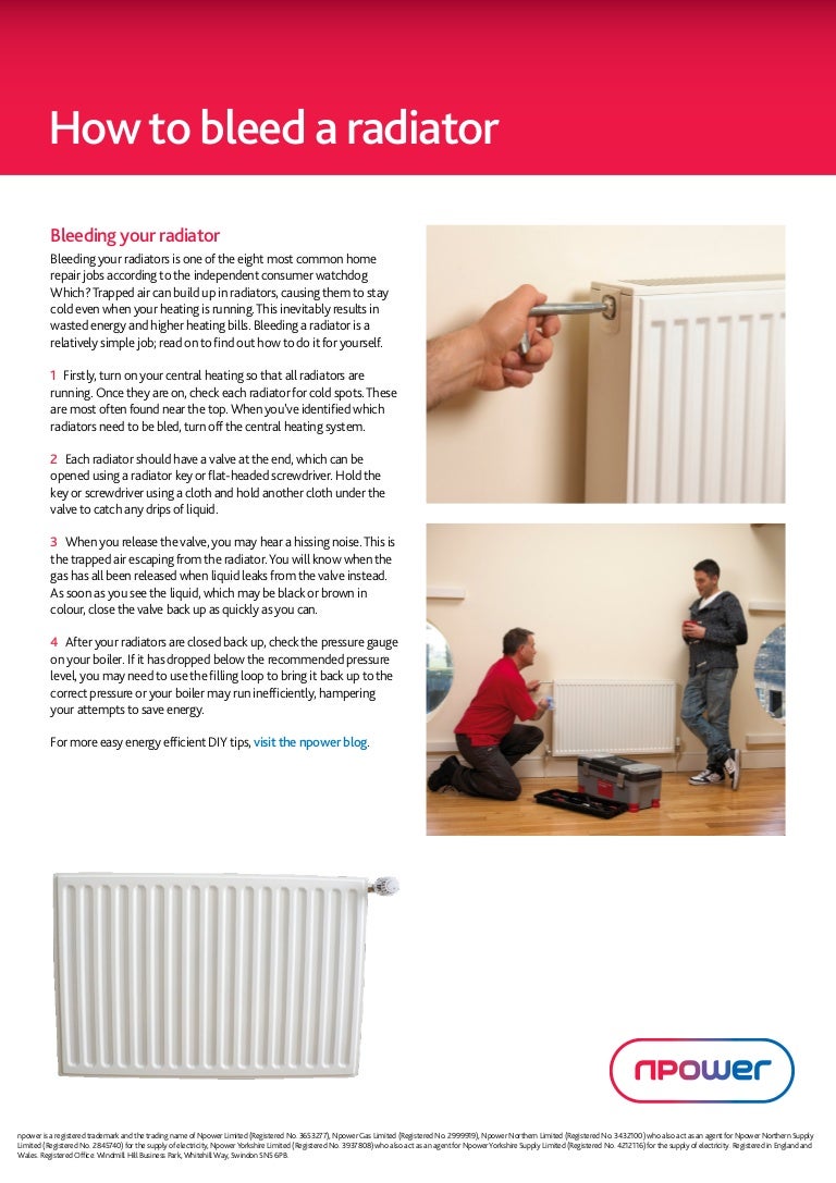 How to bleed radiator