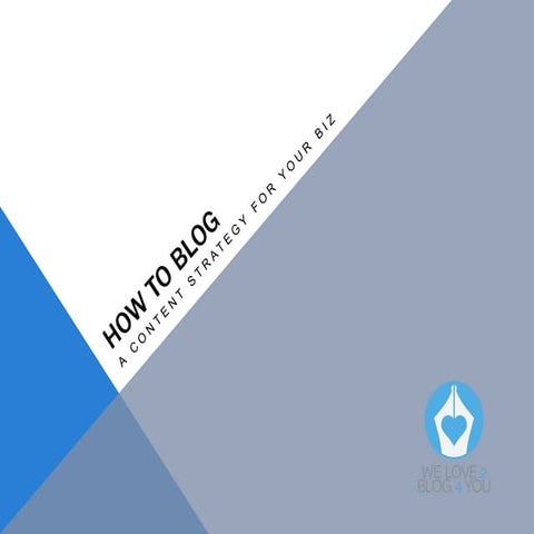 How to blog  - a content strategy for your biz