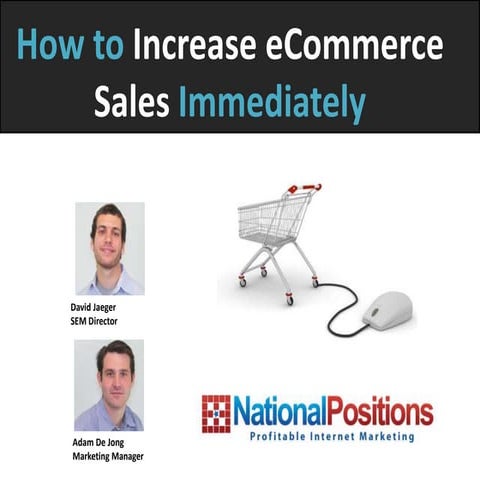 How to Increase Ecommerce Sales Immediately