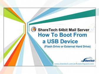 How to boot mail server from a usb device