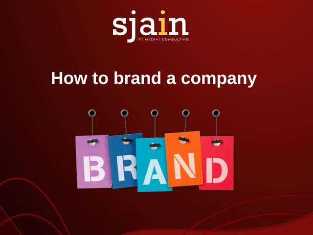 How to brand a company 