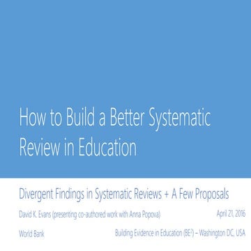 How to build a better education review