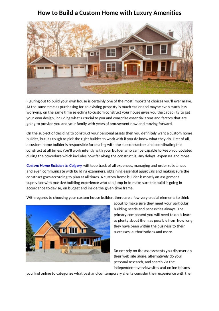How To Build A Custom Home With Luxury Amenities