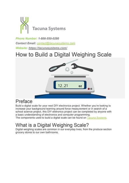 How to Build a Digital Weighing Scale Circuit Diagram