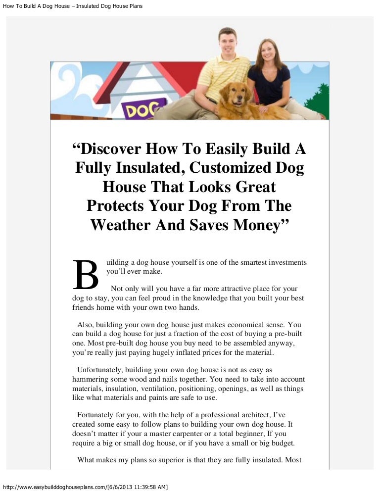 How To Build A Dog House Insulated Dog House Plans