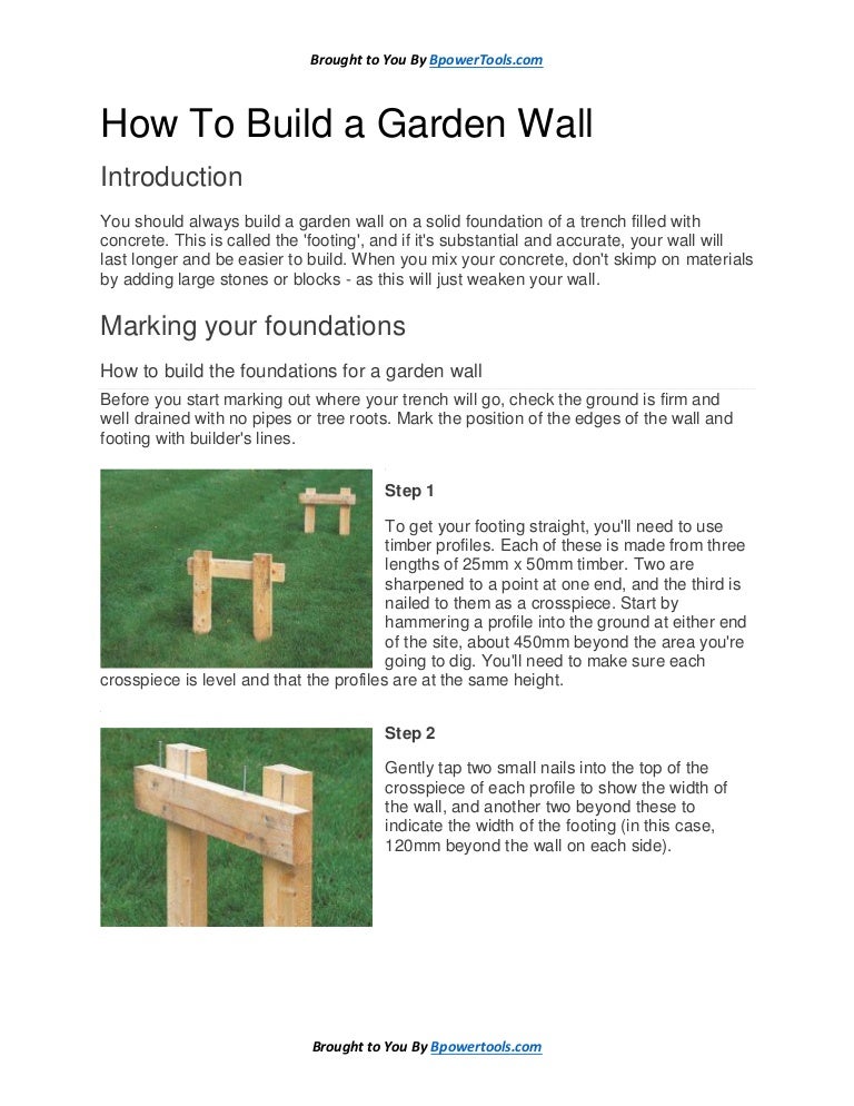 How to build a garden wall