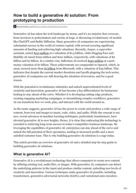 How to build a generative AI solution From prototyping to production.pdf
