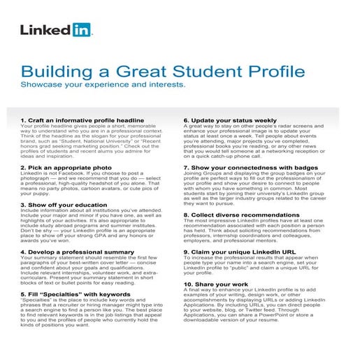 How To Build a Great Student LinkedIn Profile