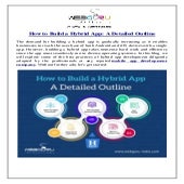 How to Build a Hybrid App: A Detailed Outline 