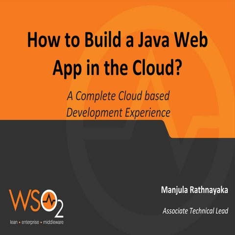 How to build a Java Web App in the Cloud | PPT