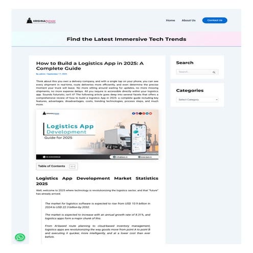 How to Build a Logistics App in 2025- A Complete Guide