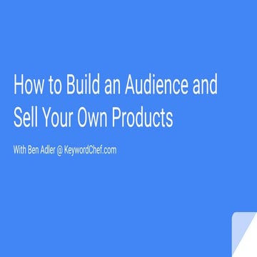 How to build an audience - Affiliate marketing with Craig Campbell | PPT