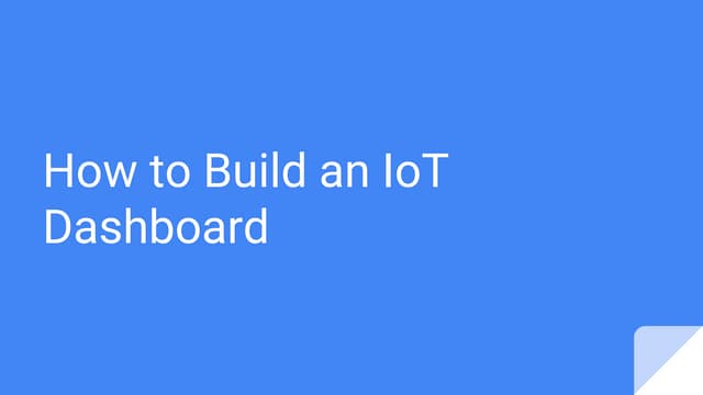 How to build an IoT dashboard Circuit Diagram