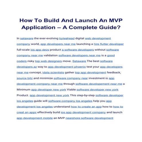 How To Build And Launch An MVP Application – A Complete Guide_ (1).pdf